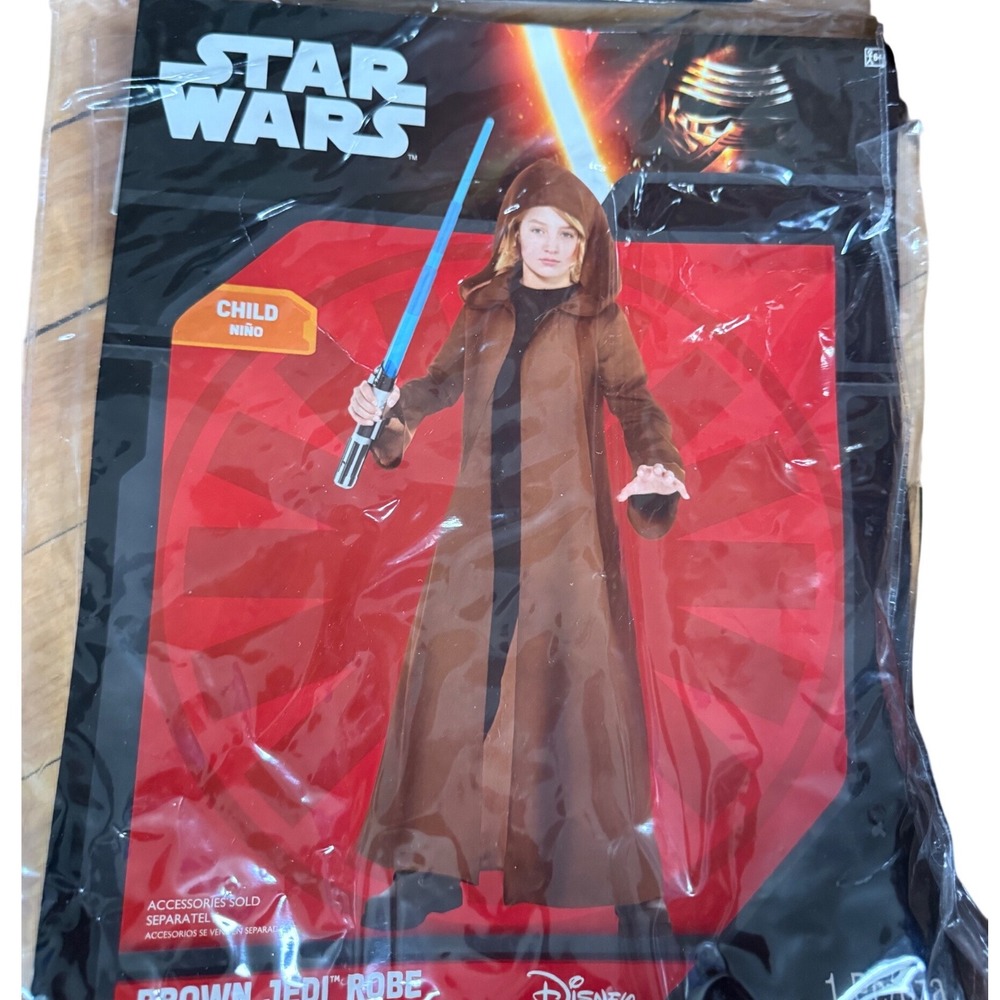 Star Wars Brown Jedi Robe Costume Child Hooded Cloak Amscan Disney